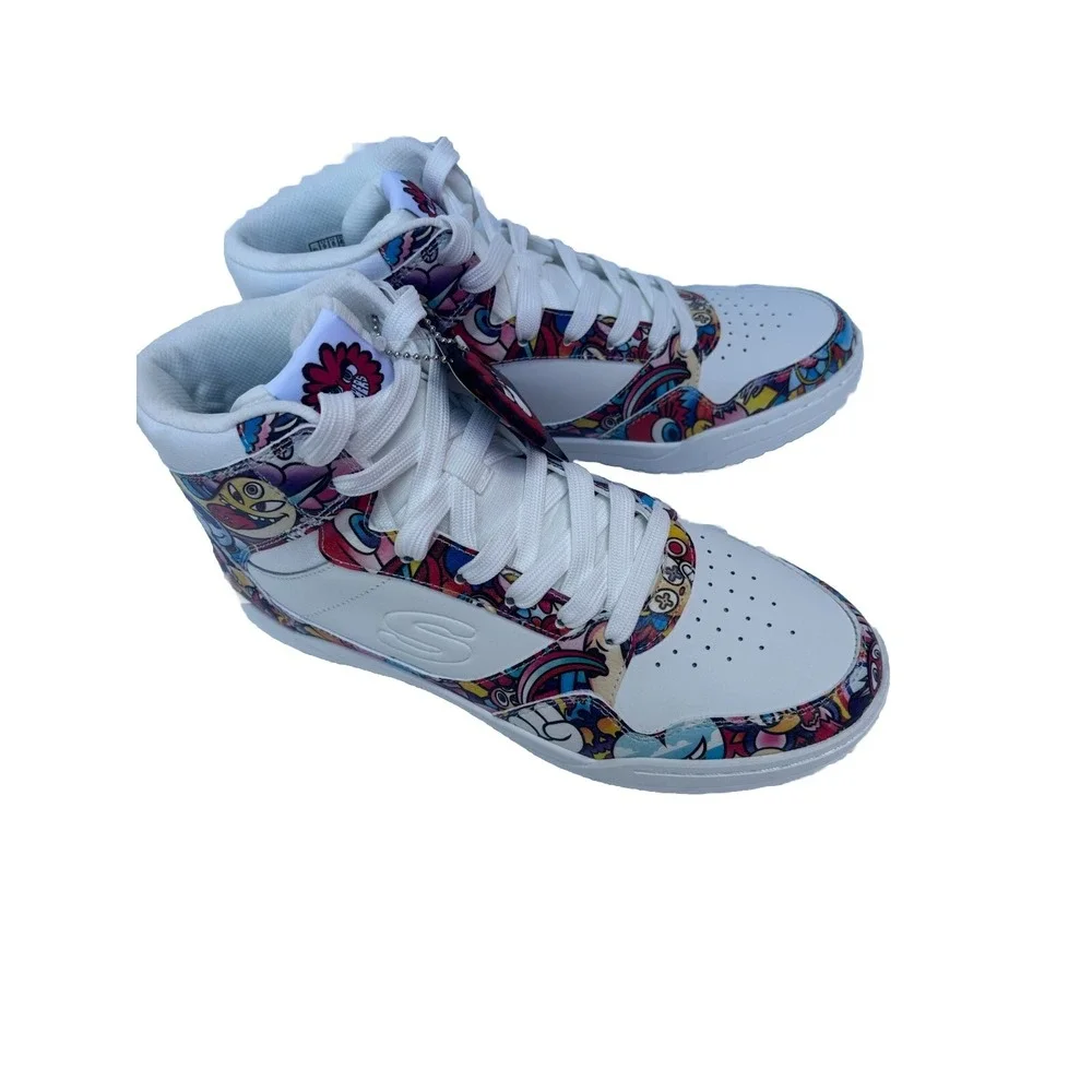 Skechers Vexx Koopa Court Volley Vexx Doodle White Multi Leather Shoes Size 9